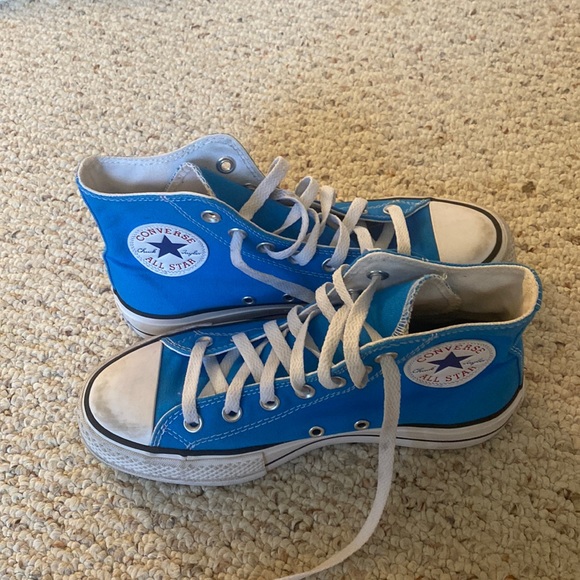 Custom Worn once a converse, chuck Taylor all star platform woman shoes size 6.5 - Picture 1 of 3